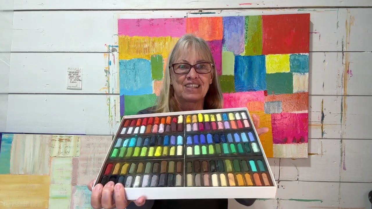 Gel Printing With Pastels-The No Smear Way To Use Pastels In Your Acrylic Paintings