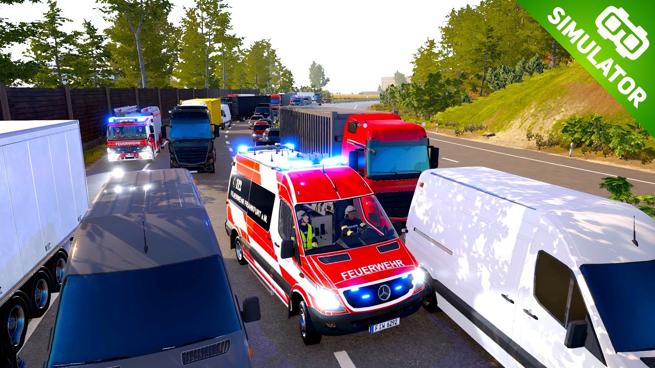 Emergency Call 112 - Frankfurt Firefighters Responds to Truck Fire! (Firefighting Simulation)