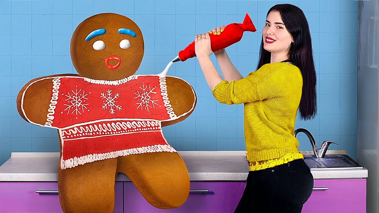 XXL vs Mini Weihnachts-Zuckerstangen und Lebkuchenm&auml;nner!