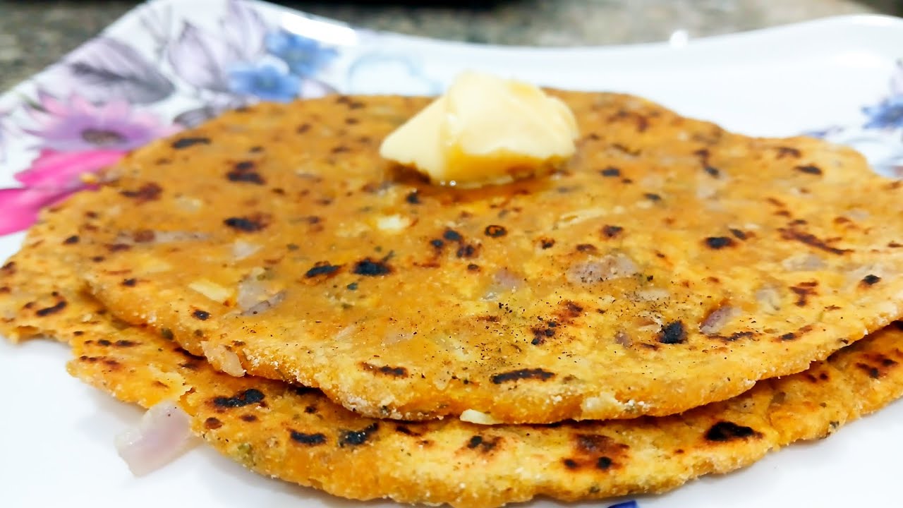 दाल वाली बहुत ही स्वादिष्ट मिस्सी रोटी मक्खन के साथ | Daal Wali Missi Roti With Butter