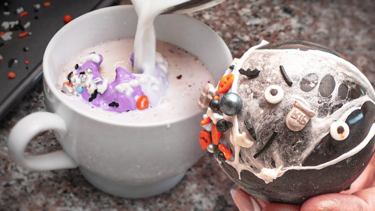 SPOOKY Hot Chocolate Bomb Tutorial For HALLOWEEN!