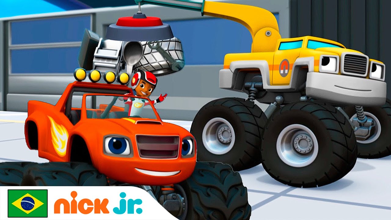 Blaze e os Monster Machines | Blaze e o bandido misterioso! | Nick Jr. em Português