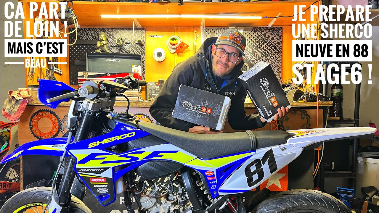 Transformation Sherco 50cc Origine en Monstre 88CC Stage6 😈 Partie 1 !