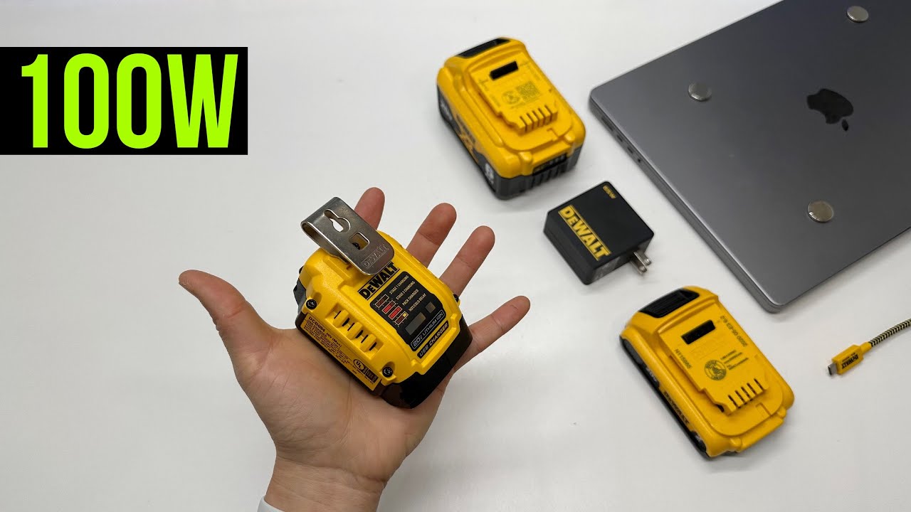 Charge MacBook with DeWALT Battery! Efficiency Tested. 100W DeWALT DCB094 USB-C Charger. 6 AMP