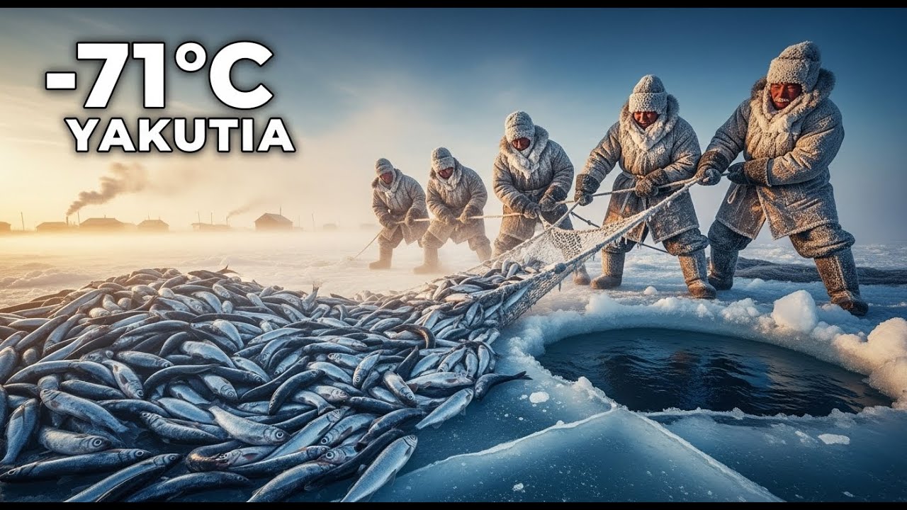 Catching 5,000kg of fish at -71°C to save an isolated Yakutia village