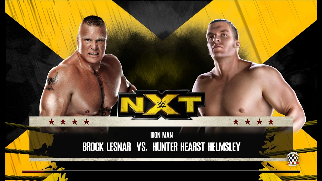 WWE 2k15 Чемпионат Вселенной третий этап Brock Lesnar - Hunter Hearst Helmsley часть первая