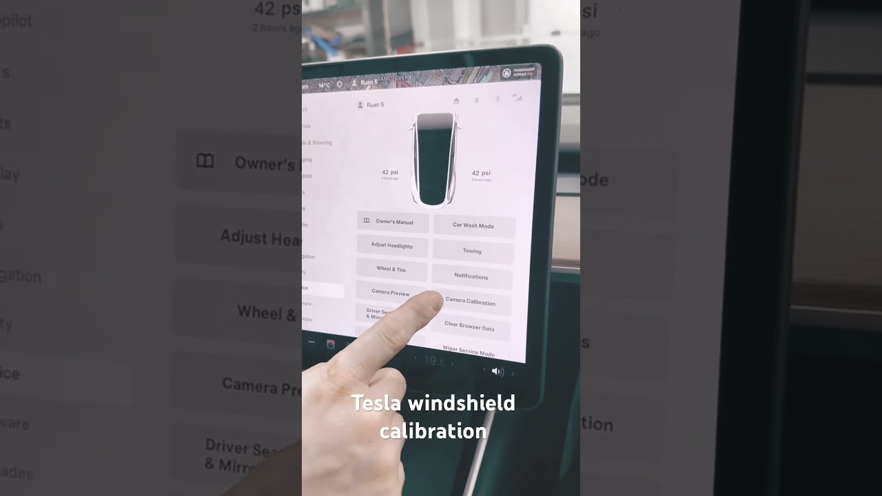 #tesla windshield calibration in 15 second