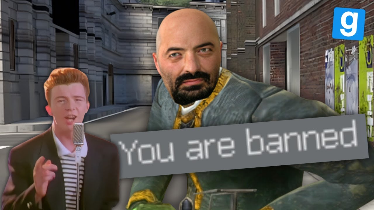 Меня забанили за рикроллинг админов Gmod