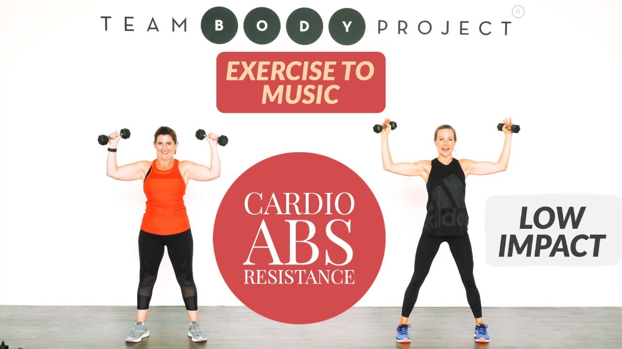 Intermediate/Advanced cardio, resistance and ABS workout! LOW IMPACT OPTION