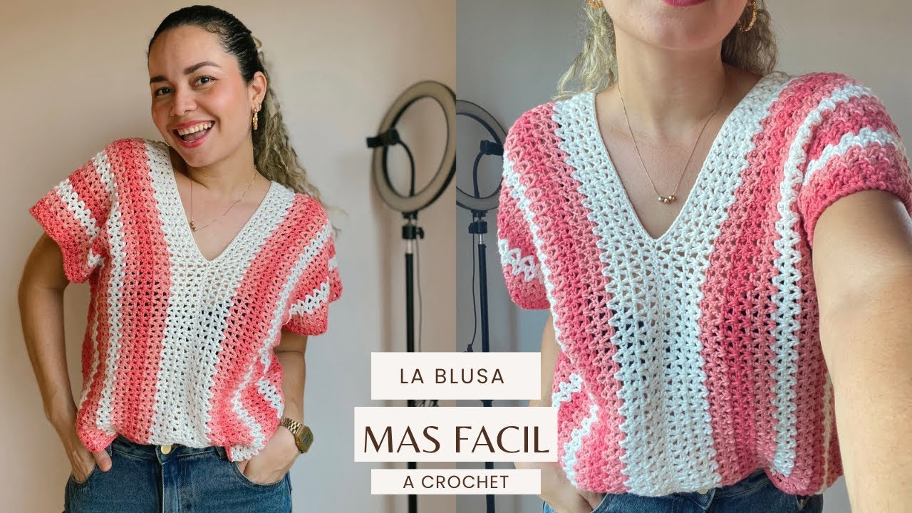 La Blusa MÁS FACIL que vas a tejer/ crochet paso a paso