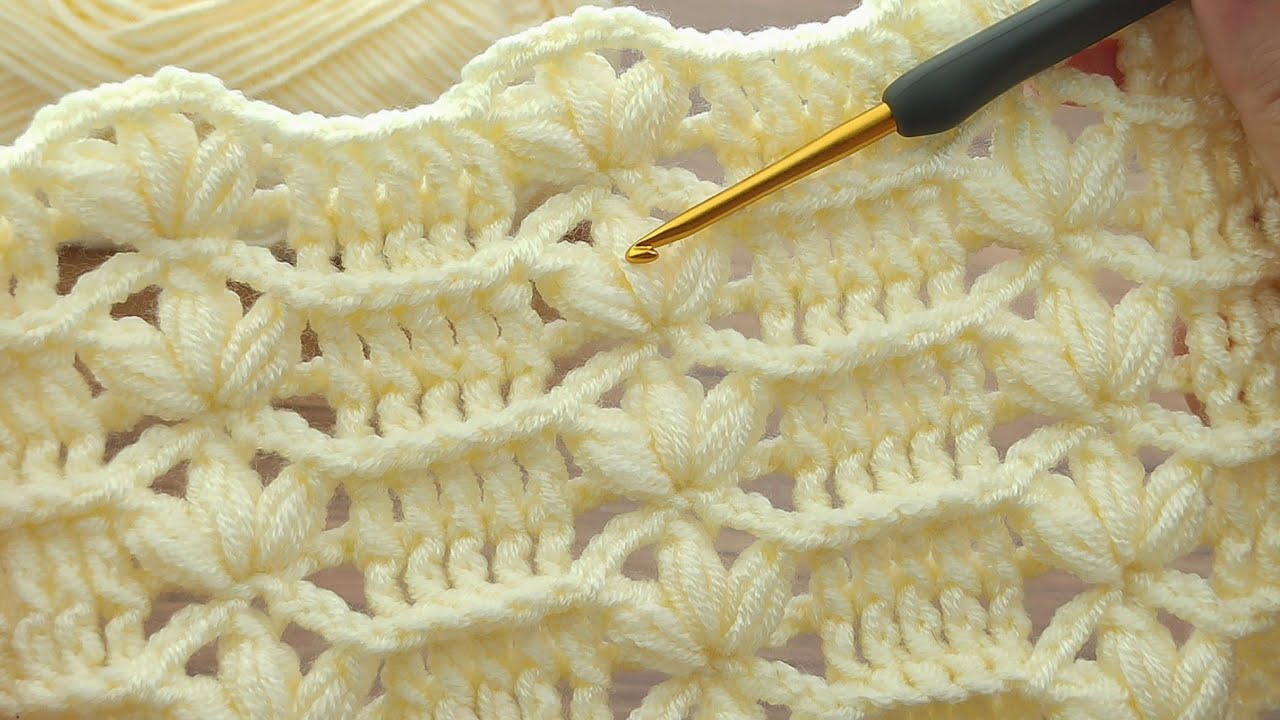 PERFECT ✅💯👌very easy crochet baby blanket model /Stuffed pistachio crochet baby blanket model