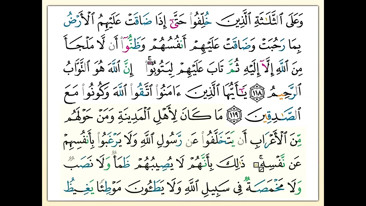 ص ٢٠٦ سورة التوبة ـ المختصر في التفسير 