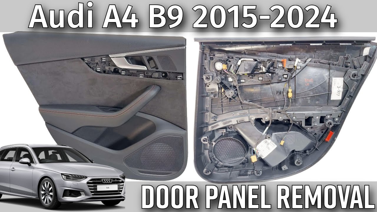 Снятие дверной панели Audi A4 B9 2015-2024