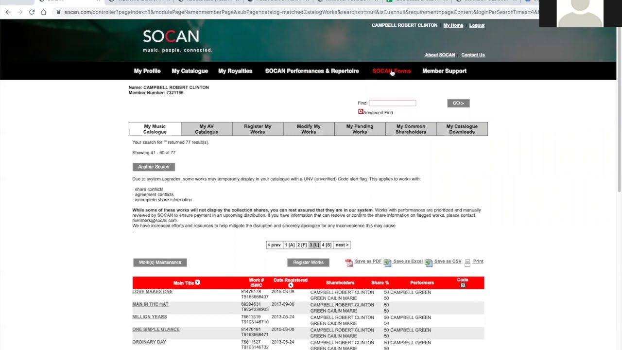 SOCAN, ©, ISRC, MROC, Aggregation basics (March 2021 in Canada) - ad hoc zoom session