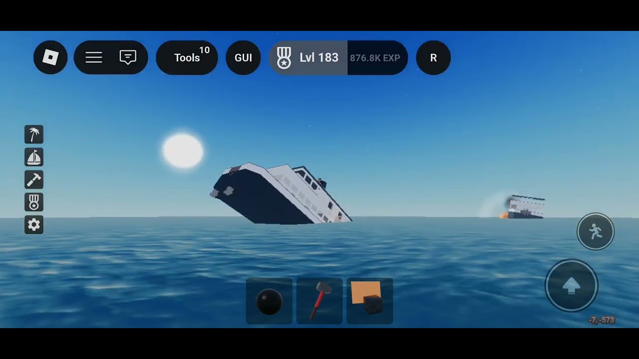 Sinking of the reworked steamship!