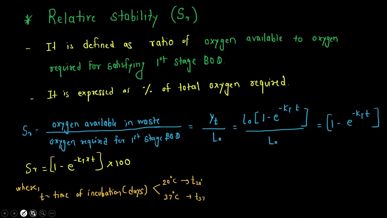 15. Relative stability || Waste water engineering
