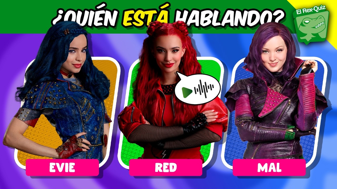 🤔😱Adivina El Personaje de Descendientes por la Voz 🔊 |  Escucha la voz y adivina de quien se trata🧐🔴