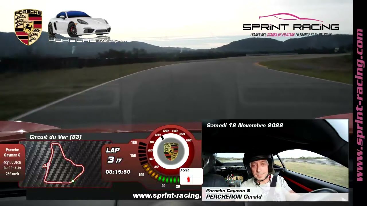 Pilotage Porsche Cayman S718 circuit du Luc (Sprint-Racing)