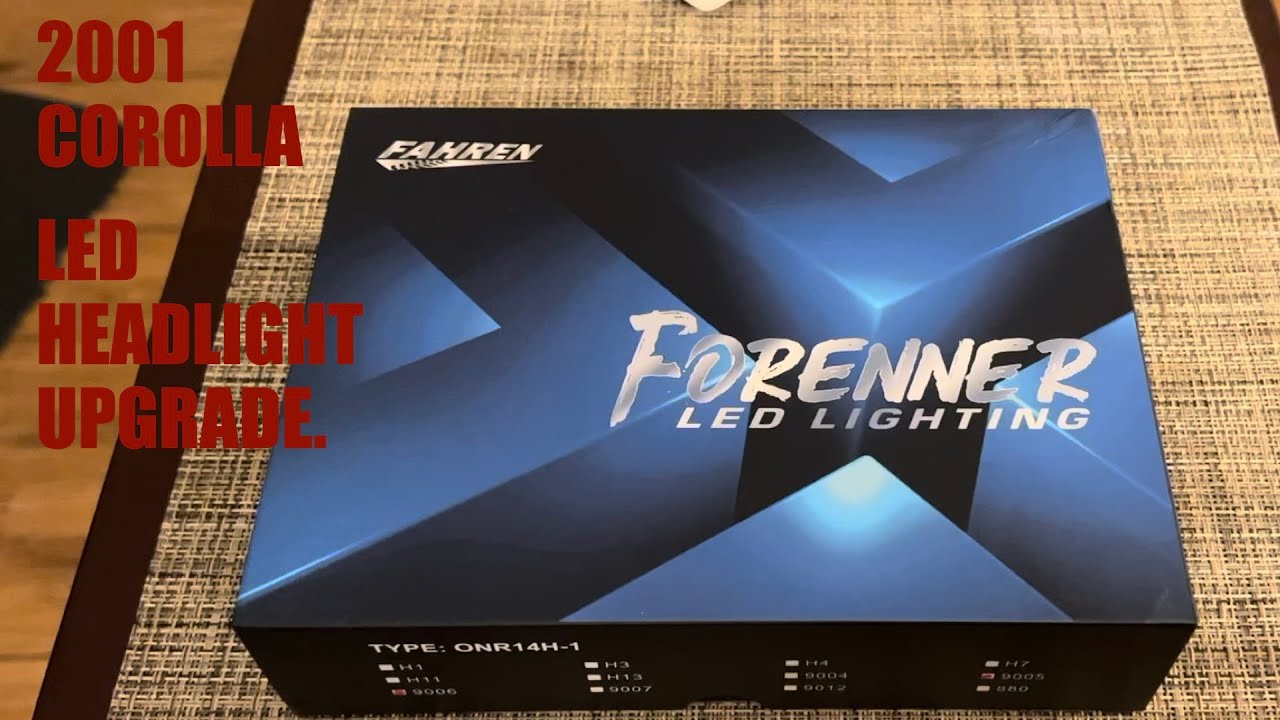 1998-2001 TOYOTA COROLLA LED HEADLIGHT UPGRADE.