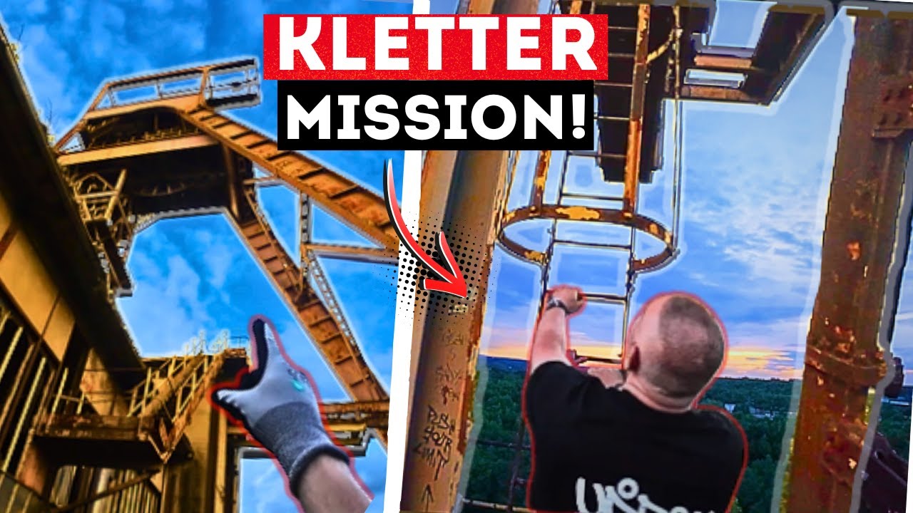 So eine verlassene Zeche sieht man selten 😱 | Klettermission 100 m Förderturm !⚠️