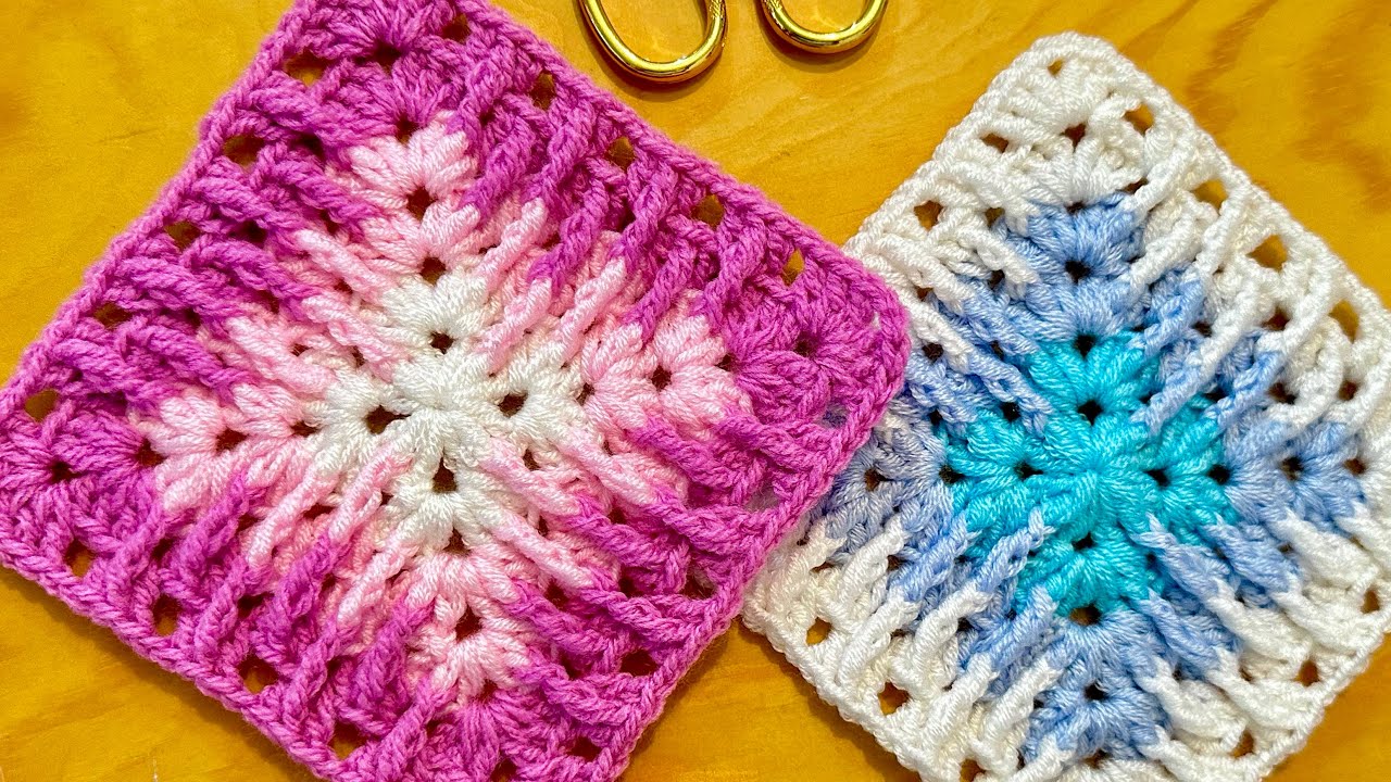 Beautiful Granny Square/ Crochet for Beginners| Mosaic Crochet | Easy Mosaic Granny Square