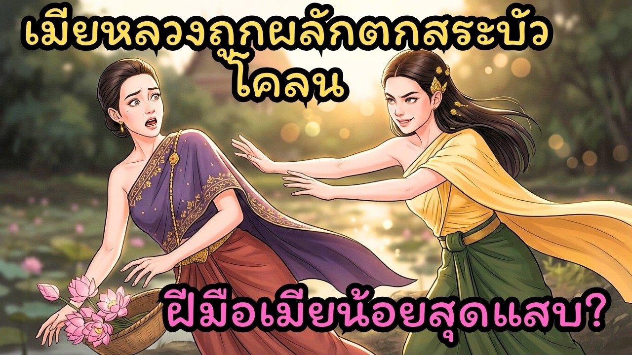 มียน้อยใจทราม! ผลักตกสระบัว เจอจุดจบสะใจ