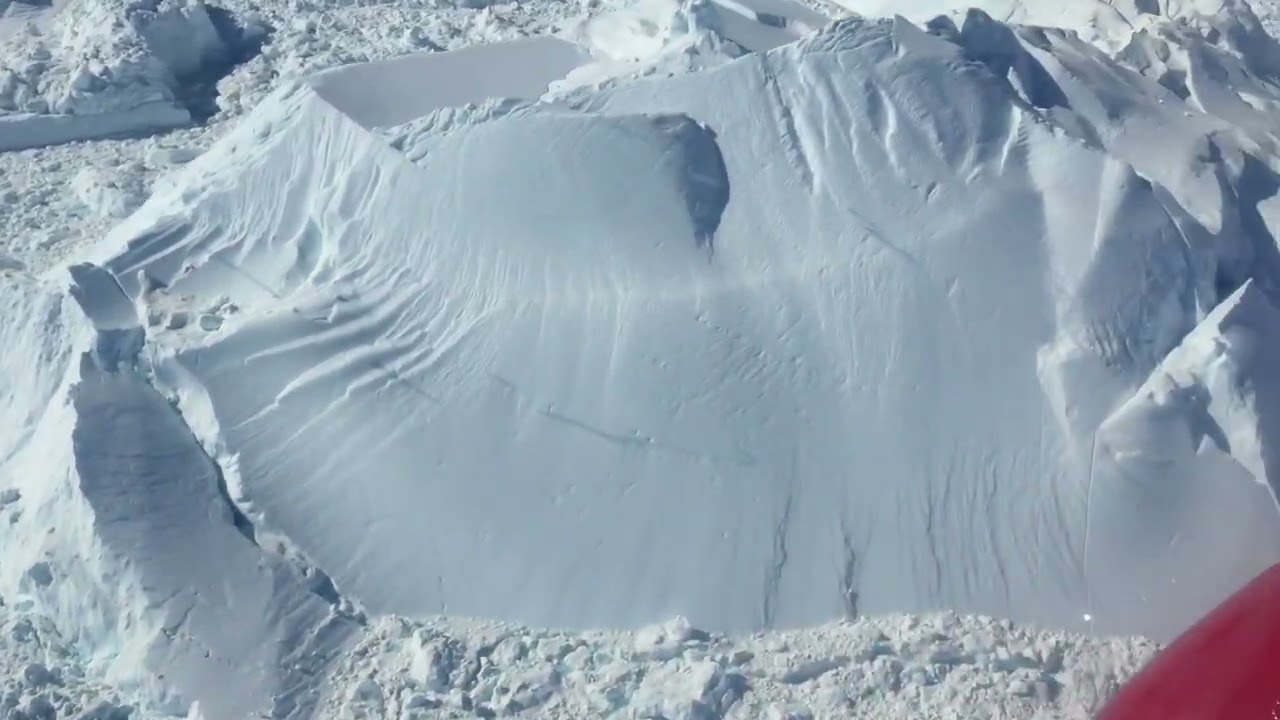 Helicopter Flight Over Ilulissat Icefjord in Greenland