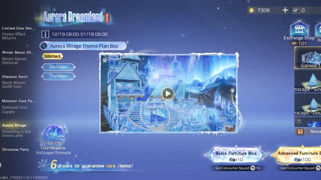 Aurora Dreamland ✨❄️ This manor is so cool — Literally! Ice-themed Aurora Mirage design 😭🩵