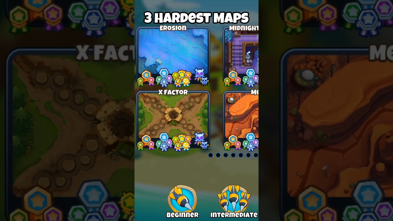 The 3 Hardest Maps in #BTD6 #Bloons #top3