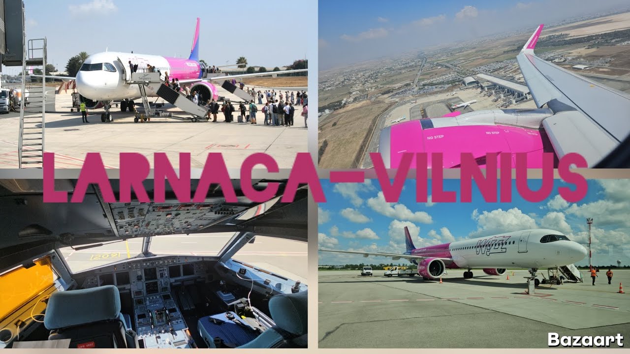 Flight from Larnaca to Vilnius on Wizzair A321 NEO! #wizzair #flight #Larnaca #Vilnius 