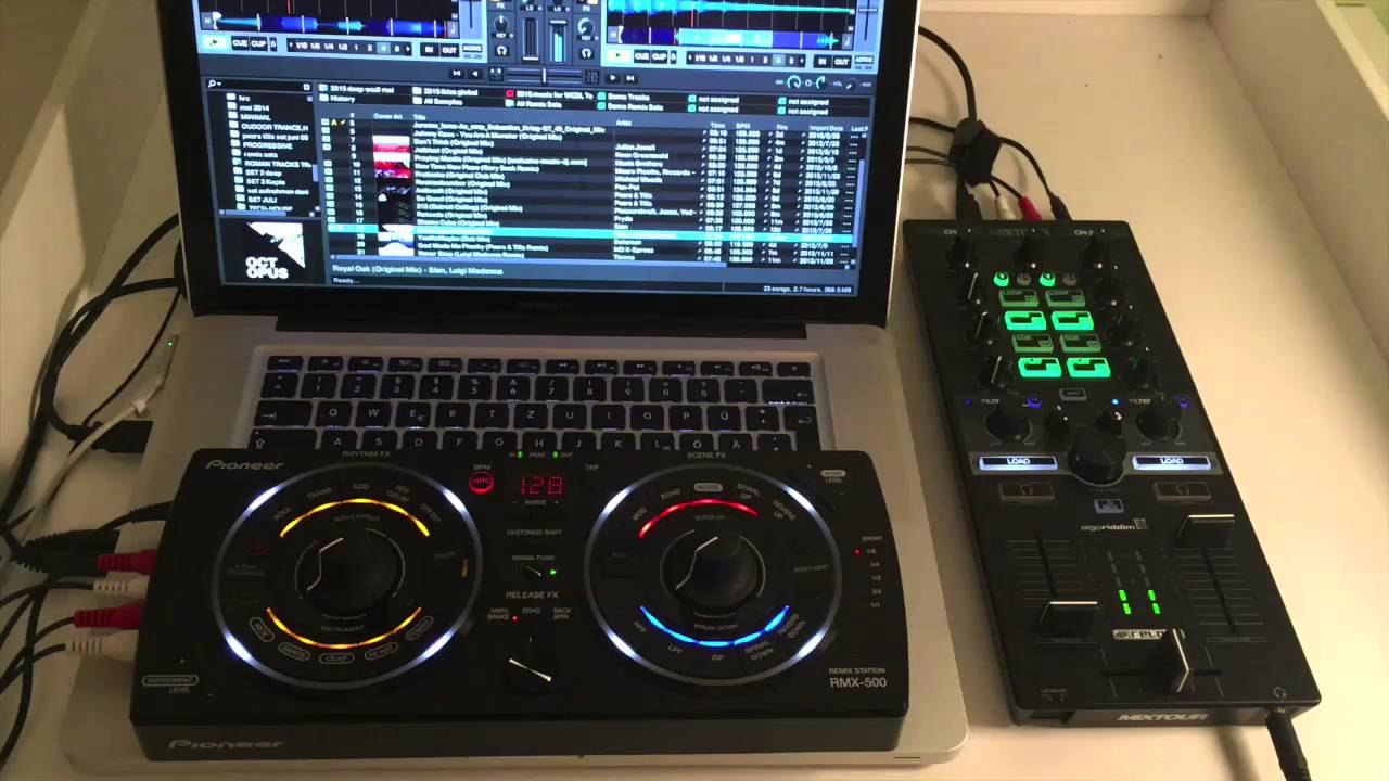 Reloop Mixtour + Native Instruments Traktor Pro 2 + Pioneer RMX-500