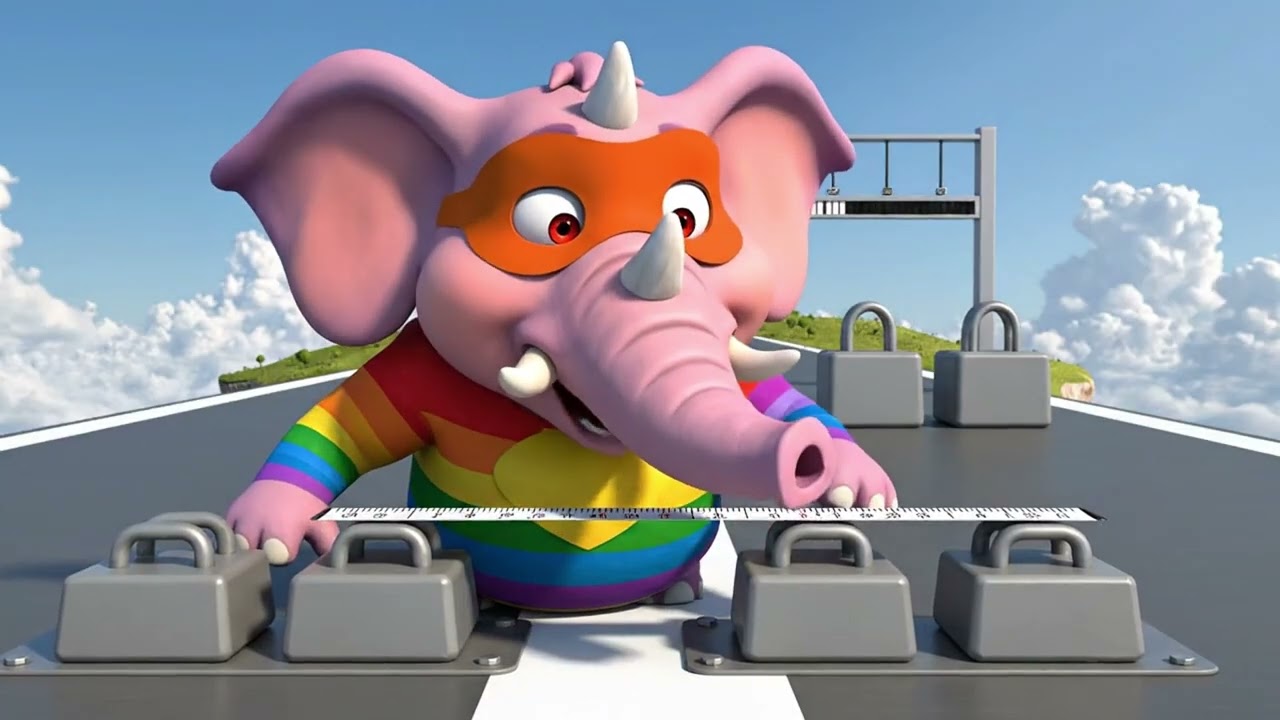 Smart Superhero Elephant vs 10 Sky Challenges to Win a Giant Fried Chicken! (Disney-Style)