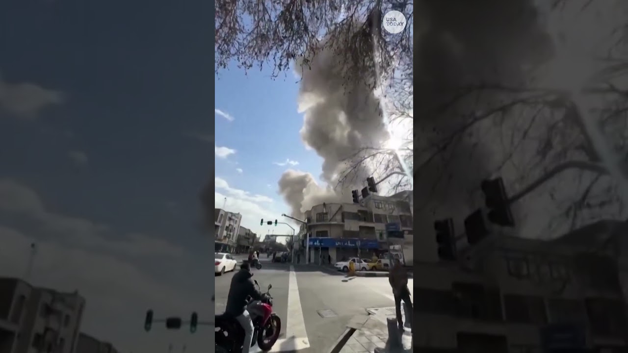 Smoke rises over Iran's capital, Tehran, following US, Israel attacks