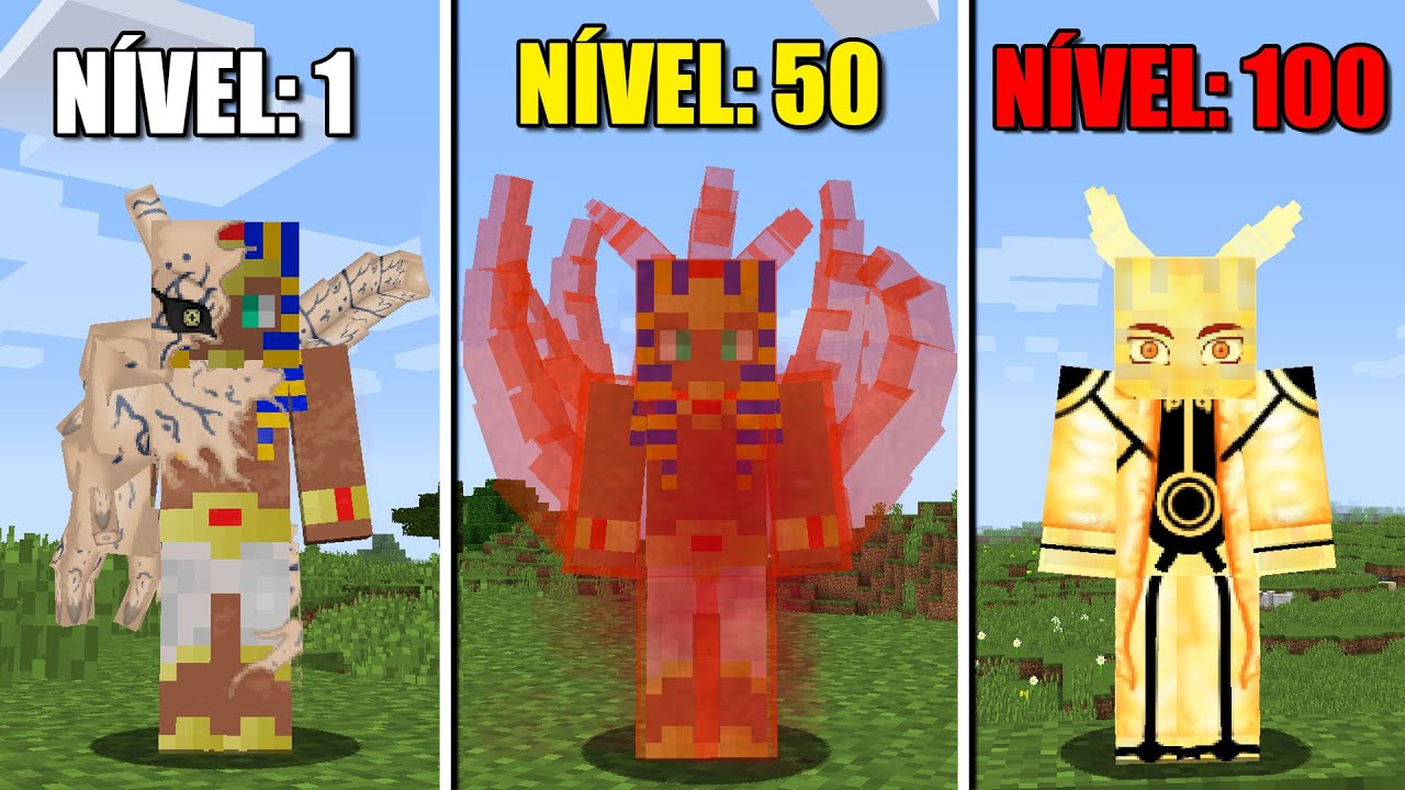 COMO VIREI UM JINCHUURIKI no NOVO MOD DE NARUTO do MINECRAFT
