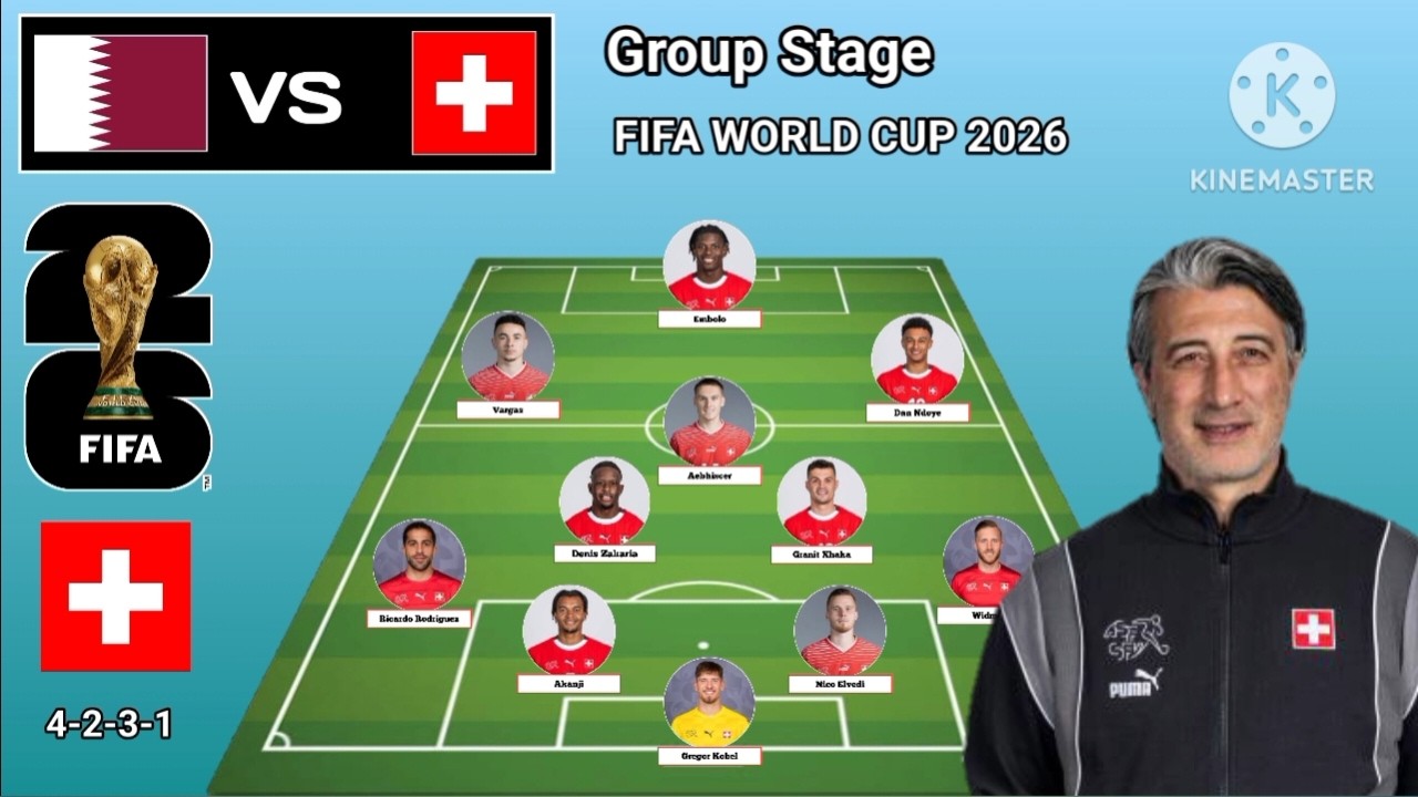Qatar vs Switzerland ~ Potential Line Up Switzerland Group Stage FIFA World Cup 2026