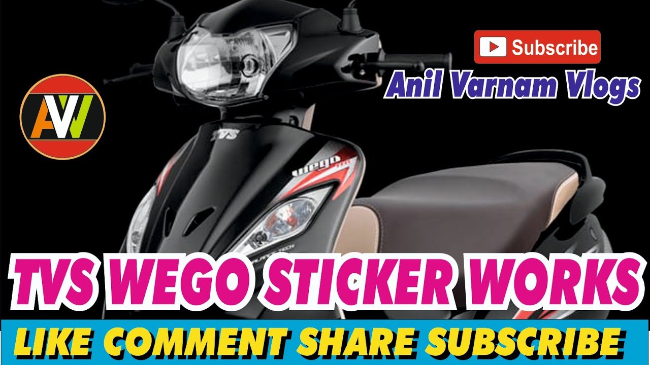 TVS Wego Sticker Works | Tvs Graphics & modification | Anil Varnam Vlogs | Varnam Sticker Works |