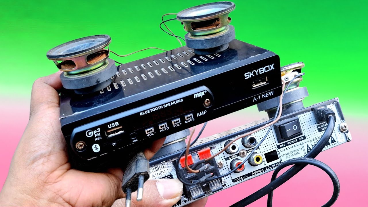 dari bekas receiver parabola rusak menjadi mewah untuk mp3 player bluetooth speaker
