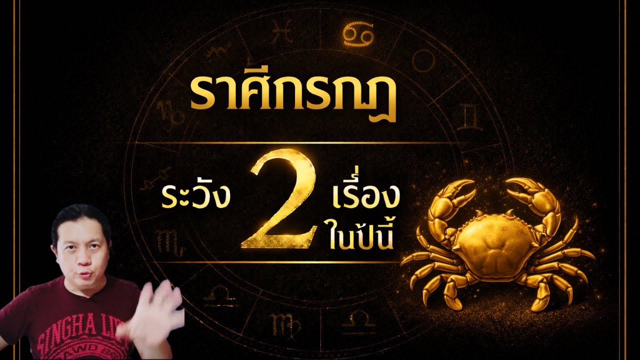 “ปีนี้ราศีกรกฎ : ต้องระวัง 2 เรื่องนี้ให้มากที่สุด” by ณัฐ นรรัตน์