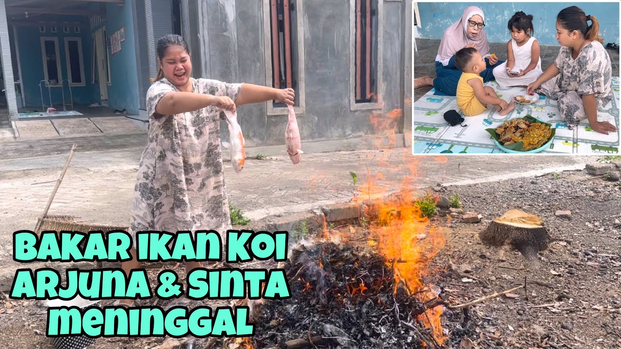 BAKAR IKAN KOI⁉️bikin cemilan pisang goreng sana bakwan ⁉️