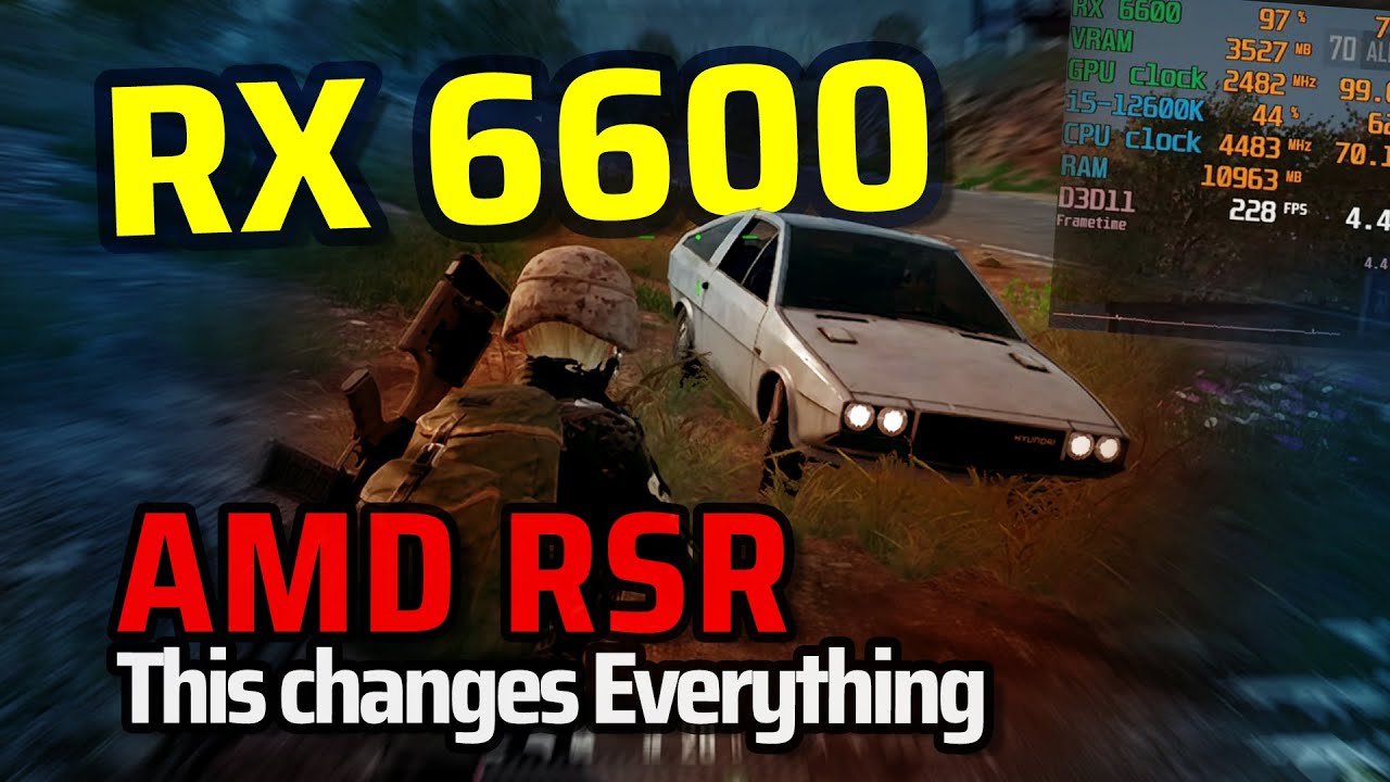 RX 6600 with RSR - Better FPS and Visibility? | PUBG