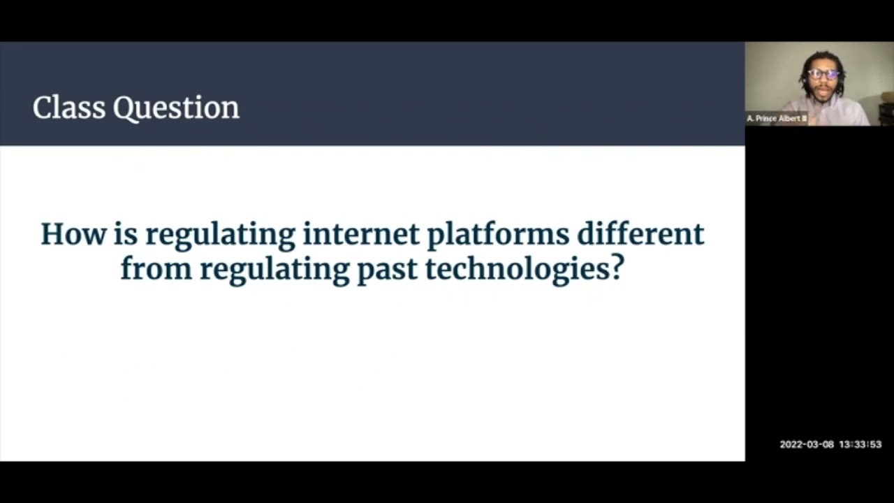 Regulating Internet Platforms Lecture
