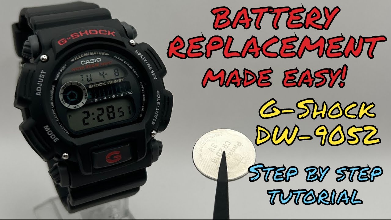 Replacing G Shock DW-9052 Battery MADE EASY! Step By Step Tutorial (3232 Module)