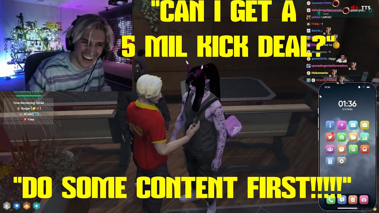 Vigor wants 5 MILLION KICK deal | XQC NoPixel 4.0 GTA RP Clips