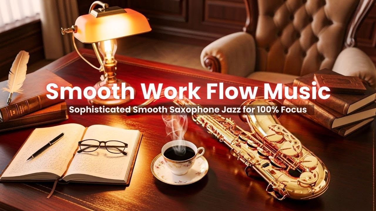 Smooth Work Flow Music | Sophisticated Smooth Saxophone Jazz for 100% Focus (3 Hours)