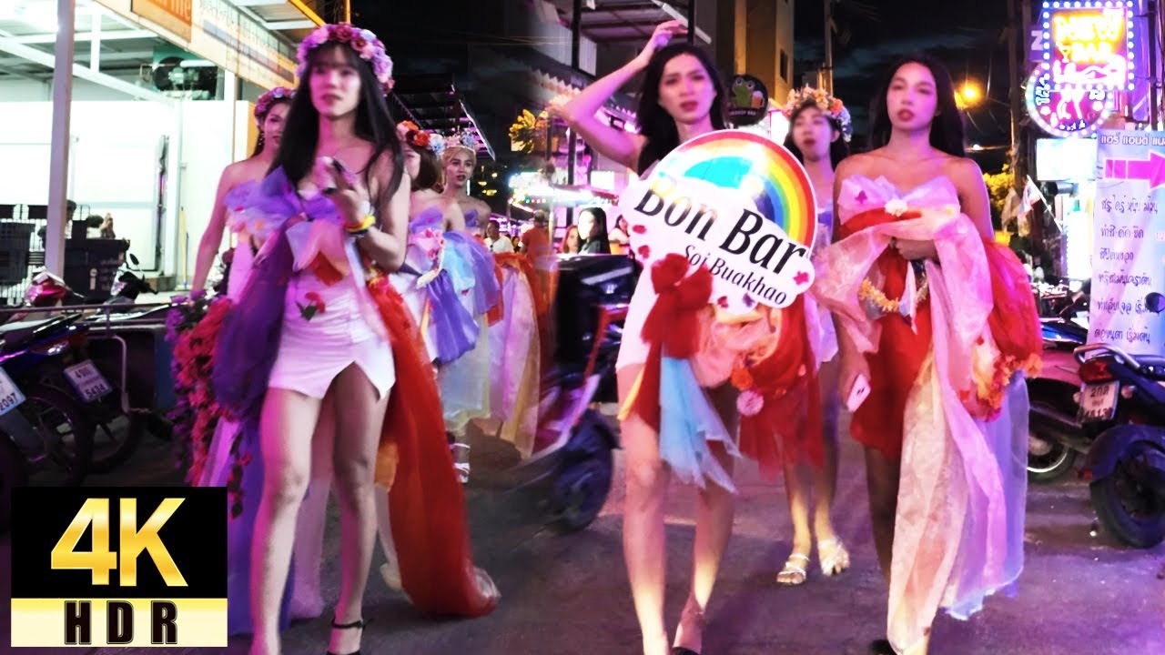 Pattaya 4K Walk Soi BuaKhao, Soi 7, Soi Made in Thailand. Thailand 2024.