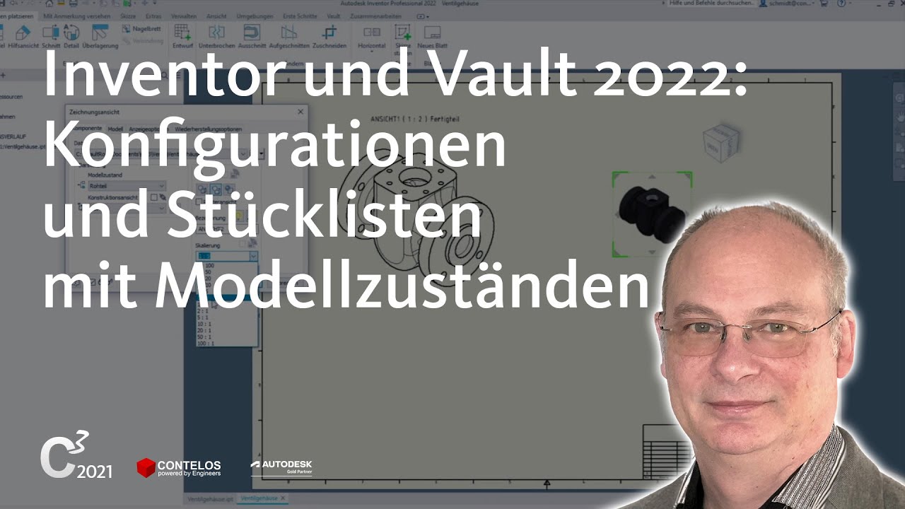 Autodesk Inventor und Vault 2022: Konfigurationen und Stücklisten mit Modellzuständen