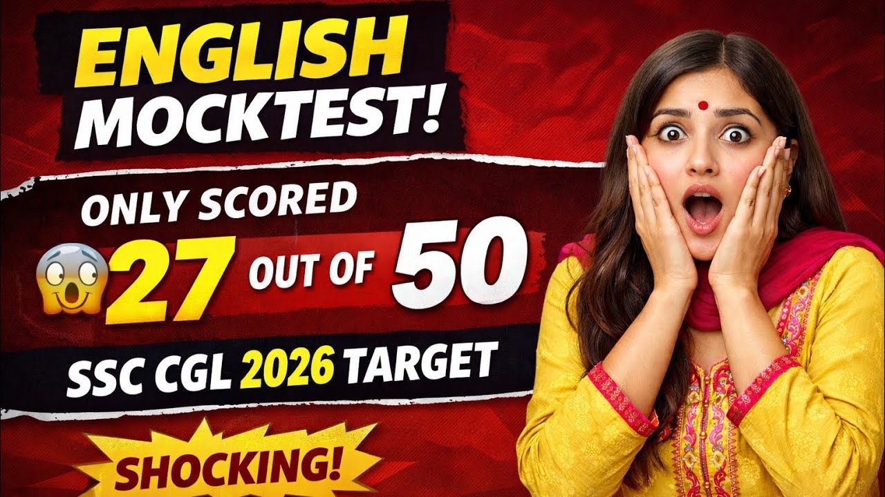 SSC CGL/CHSL English Mock Test 📝 | Most Expected Questions 2026