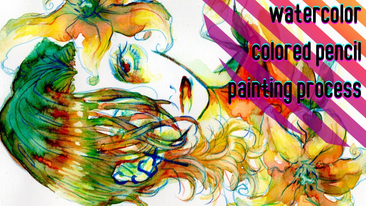 【水彩＆色鉛筆】毒毒ノ花🌼【メイキング】