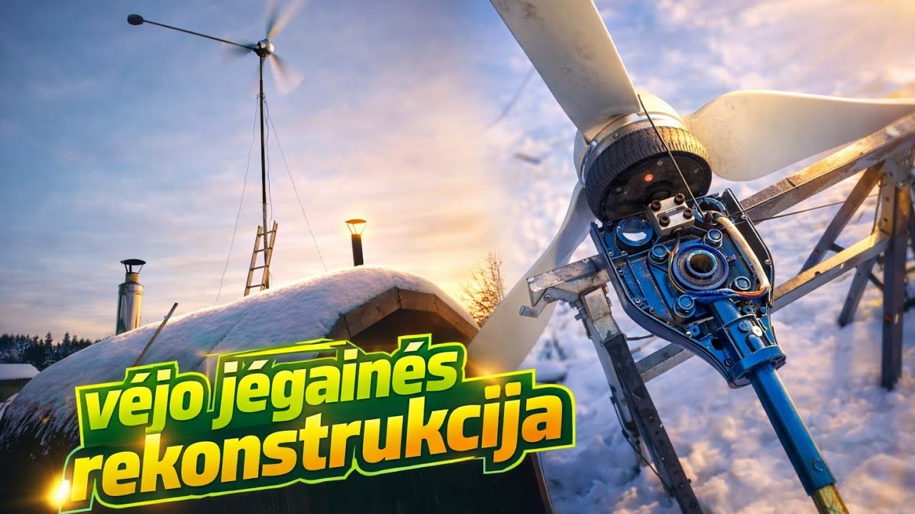 Vėjo jėgainės rekonstrukcija/kodėl tai įvyko?/rezultatas akivaizdus!