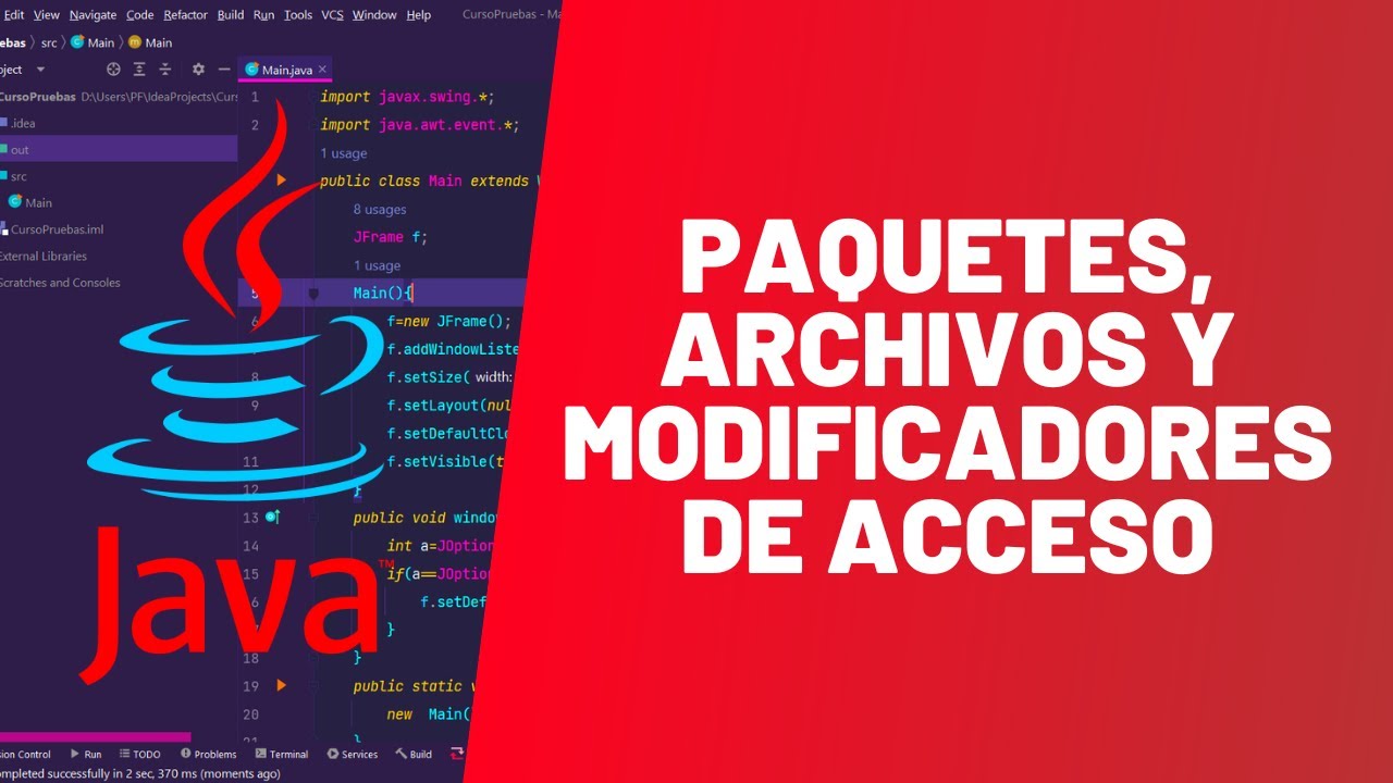 PAQUETES, ARCHIVOS y MODIFICADORES de ACCESO - MÁSTER EN JAVA - #19